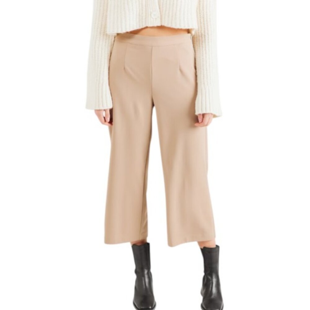 Forever 21 beige wide leg culottes pants size S